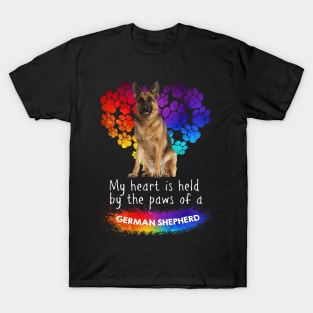 My Heart Is Held By The Paws Of A German Shepherd T-Shirt